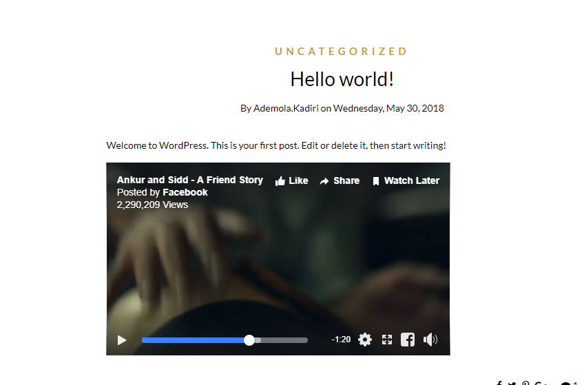 Mactavis Facebook Video final result