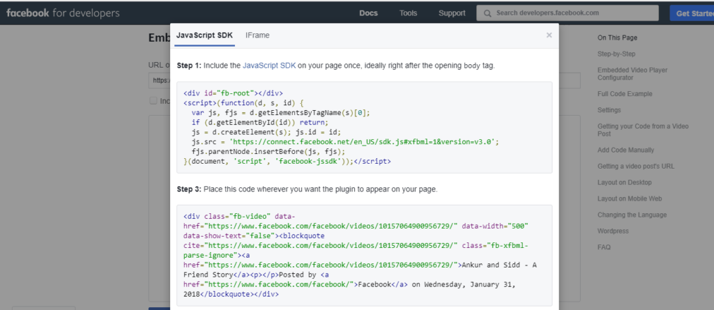 Mactavis Facebook embed generator double code