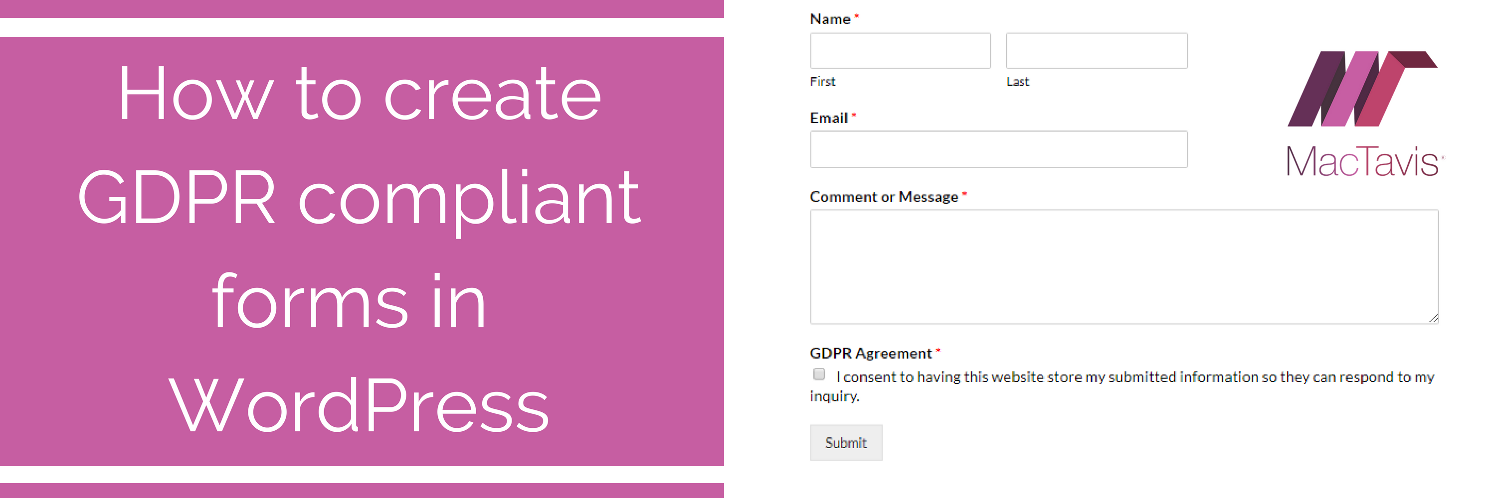 How to create GDPR compliant forms in WordPress